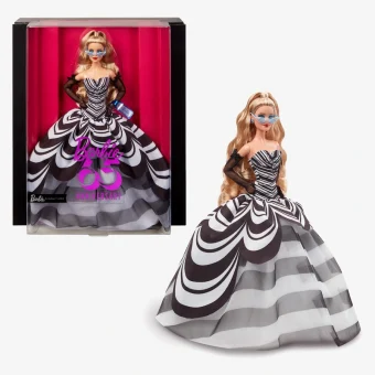 Barbie 65th Anniversary Collectible Doll Κούκλα with Blonde Hair and Black and White Gown για 3+ ετών+ Ετών 28εκ.