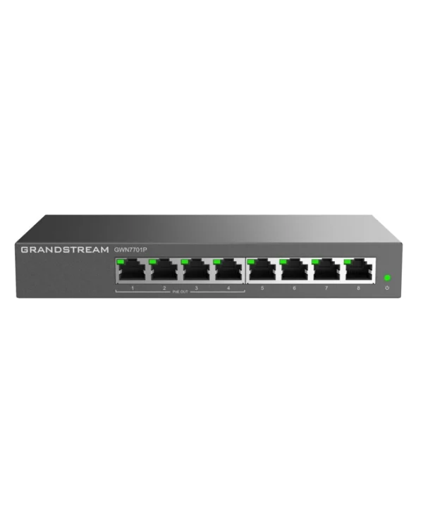 Grandstream GWN7701P Unmanaged L2 PoE+ Switch με 8 Θύρες Gigabit (1Gbps) Ethernet GWN7701P