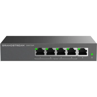 Grandstream GWN7700P Unmanaged L2 PoE+ Switch με 5 Θύρες Gigabit (1Gbps) Ethernet GWN7700P