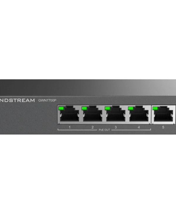 Grandstream GWN7700P Unmanaged L2 PoE+ Switch με 5 Θύρες Gigabit (1Gbps) Ethernet GWN7700P