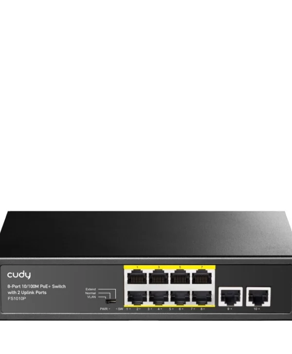 Cudy FS1010P v3 Unmanaged L2 PoE+ Switch με 8 Θύρες Ethernet FS1010P