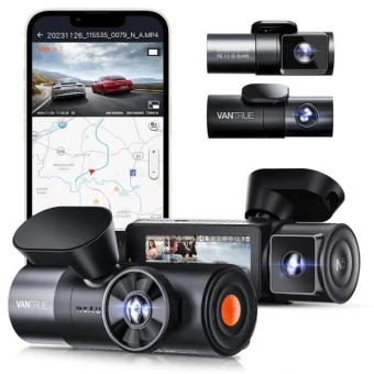 Vantrue Nexus 5 Κάμερα DVR Αυτοκινήτου WiFi, GPS για Παρμπρίζ με Βεντούζα