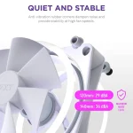 NZXT F120 RGB Duo Case Fan με Σύνδεση 4-Pin PWM Λευκό - Image 6