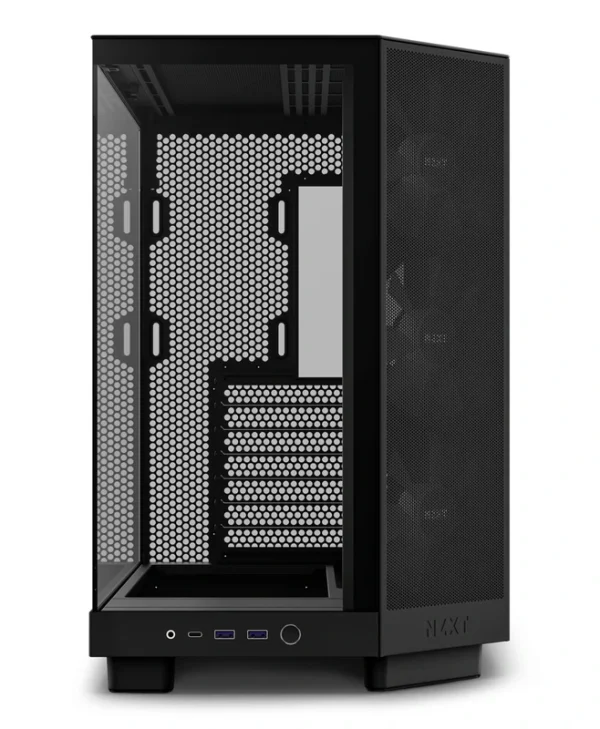 NZXT H6 Flow RGB Gaming Midi Tower Κουτί Υπολογιστή με Πλαϊνό Παράθυρο Μαύρο