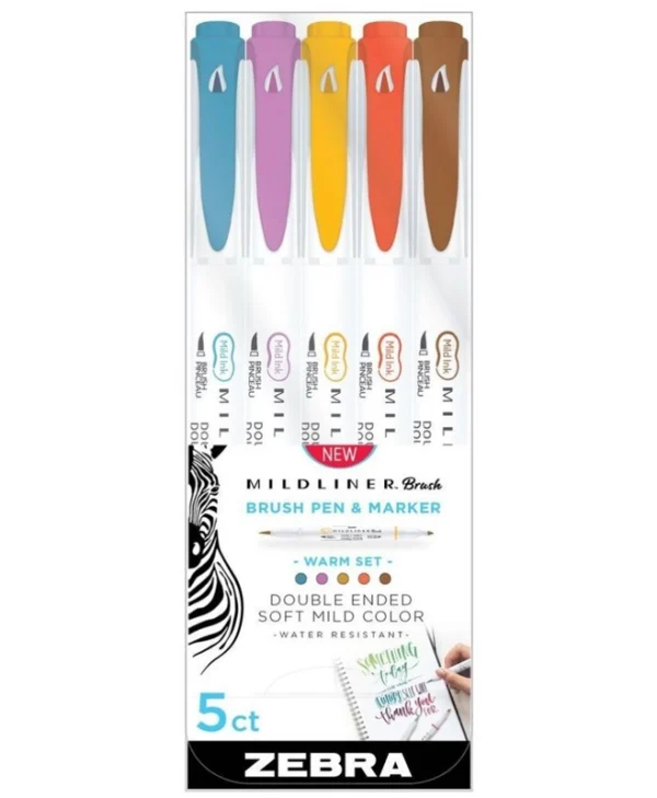 Zebra Μαρκαδόροι Σχεδίου Warm Set Σετ 5 χρώματα