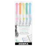 Zebra Μαρκαδόροι Σχεδίου Fluorescent Set Σετ 5 χρώματα - Image 2