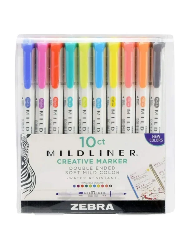 Zebra Μαρκαδόροι Yellow (ZB- Σετ 10 χρώματα