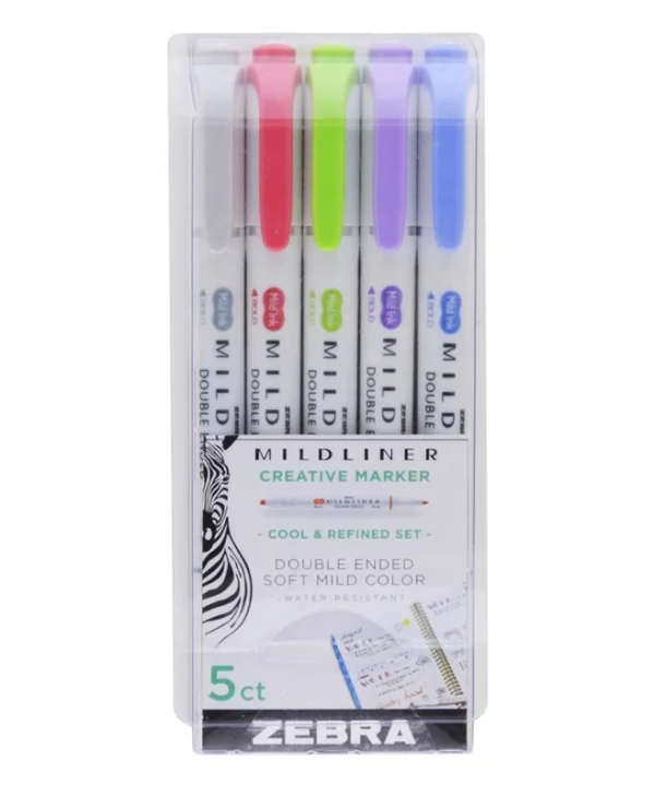 Zebra Μαρκαδόροι Σχεδίου Cool & Refined Set Σετ 5 χρώματα