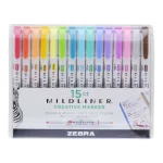 Zebra Μαρκαδόροι Soft & Mild Set Σετ 15 χρώματα