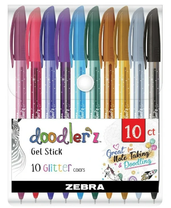Zebra Doodler'z Στυλό Rollerball Πολύχρωμο Σετ 10τμχ