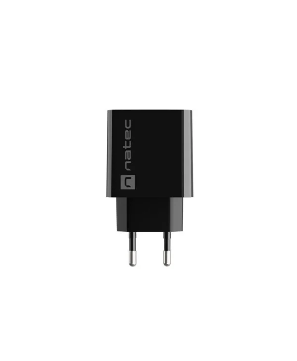 Natec Φορτιστής Χωρίς Καλώδιο με Θύρα USB-A και Θύρα USB-C 20W Power Delivery Μαύρος (Ribera NUC-2062) NUC-2062