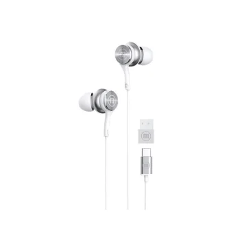 Maxell XC1 In-ear Handsfree Ακουστικά με Βύσμα USB-C Λευκό