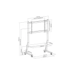 Art SD-22 Βάση Τηλεόρασης Δαπέδου έως 90" και 60kg Μαύρο - Image 4
