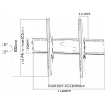 Neomounts LFD-W2000 Βάση Τηλεόρασης Τοίχου έως 100" και 125kg LFD-W2000 - Image 2