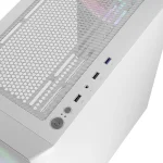 Logic Portos ARGB Gaming Midi Tower Κουτί Υπολογιστή με Πλαϊνό Παράθυρο Λευκό - Image 3
