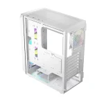 Logic Portos ARGB Gaming Midi Tower Κουτί Υπολογιστή με Πλαϊνό Παράθυρο Λευκό - Image 5