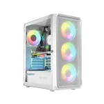Logic Portos ARGB Gaming Midi Tower Κουτί Υπολογιστή με Πλαϊνό Παράθυρο Λευκό - Image 6