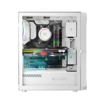 Logic Portos ARGB Gaming Midi Tower Κουτί Υπολογιστή με Πλαϊνό Παράθυρο Λευκό - Image 9