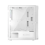 Logic Portos ARGB Gaming Midi Tower Κουτί Υπολογιστή με Πλαϊνό Παράθυρο Λευκό - Image 10
