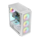 Logic Portos ARGB Gaming Midi Tower Κουτί Υπολογιστή με Πλαϊνό Παράθυρο Λευκό - Image 15