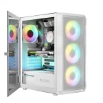 Logic Portos ARGB Gaming Midi Tower Κουτί Υπολογιστή με Πλαϊνό Παράθυρο Λευκό - Image 16