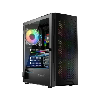 Logic Aramis ARGB Gaming Midi Tower Κουτί Υπολογιστή με Πλαϊνό Παράθυρο Μαύρο