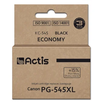 Actis Kc-545 Συμβατό Μελάνι Εκτυπωτή InkJet Canon PG-545XL 207 Σελίδων 15ml Μαύρο 1τμχ