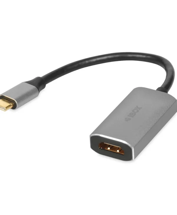 iBox Μετατροπέας USB-C male σε HDMI female Ασημί 1τμχ IACF4K IACF4K
