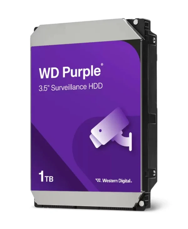 Western Digital Purple 1TB HDD Σκληρός Δίσκος 3.5" SATA III 5400rpm με 64MB Cache για Καταγραφικό