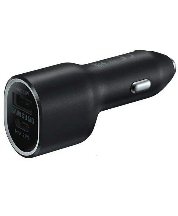 Samsung Φορτιστής Αυτοκινήτου 40W με Θύρες: 1xUSB 1xType-C Μαύρος