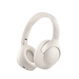 QCY H3 Ασύρματα / Ενσύρματα Over Ear Ακουστικά με 70 ώρες Λειτουργίας Λευκά