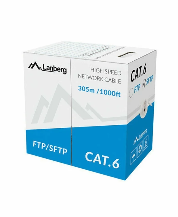 Lanberg S/FTP Cat.6 Καλώδιο Δικτύου Ethernet χωρίς ακροδέκτες 305m Γκρι 1τμχ
