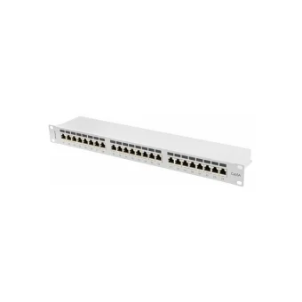 Lanberg Patch Panel για Rack 1U 19" 24 Θυρών cat6a Γκρι