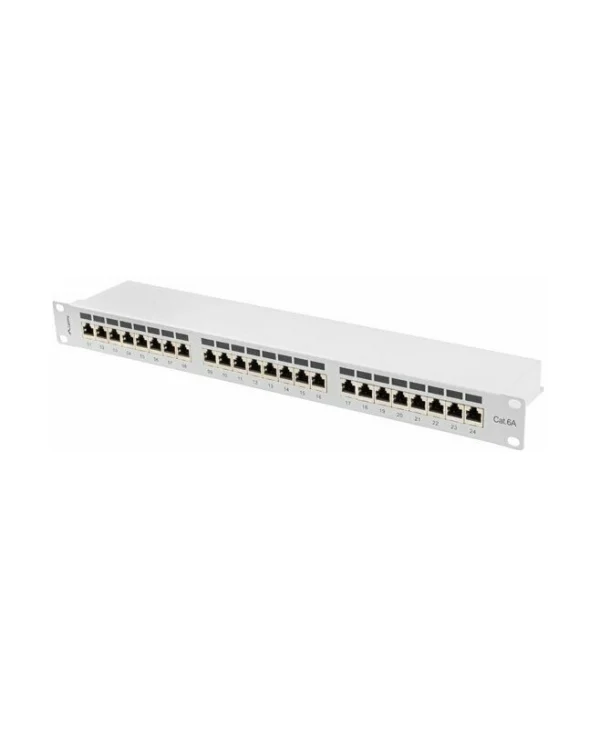 Lanberg Patch Panel για Rack 1U 19" 24 Θυρών cat6a Γκρι