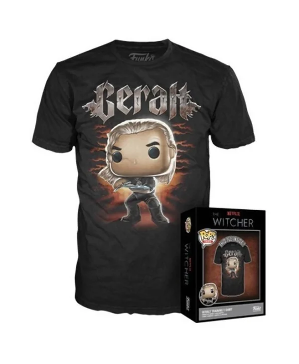 Funko Pop! Tees Television: The Witcher - Geralt Training (L) Training (L)
