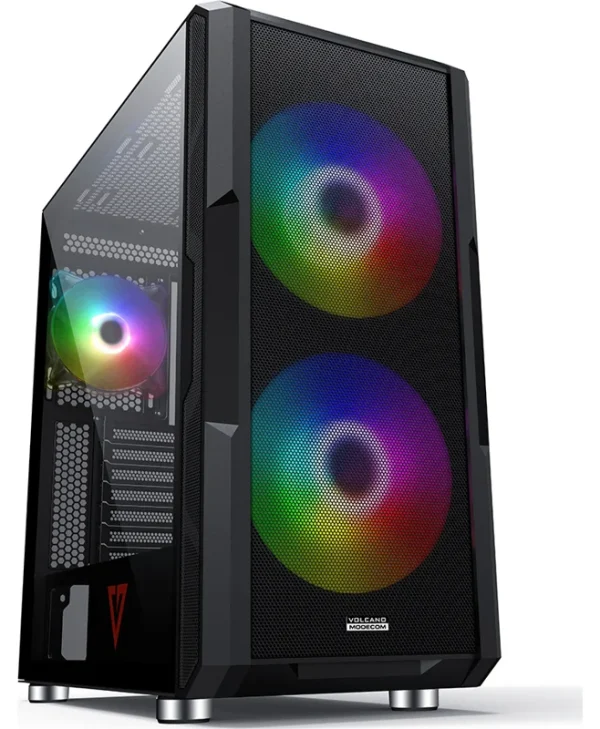 Modecom Amirani ARGB Gaming Midi Tower Κουτί Υπολογιστή με Πλαϊνό Παράθυρο Μαύρο