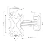 Neomounts WL40S-840BL12 Βάση Τηλεόρασης Τοίχου με Βραχίονα έως 55" και 40kg WL40S-840BL12 - Image 4