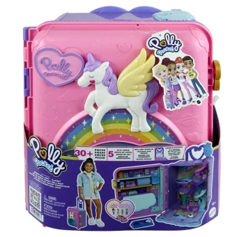 Mattel Pollyville Polly Pocket Pollyville Βαλιτσάκι Λούνα Παρκ για 4+ ετών Ετών