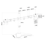 Neomounts Επιτραπέζια Βάση για 2 Οθόνες έως 32" με Βραχίονα (FPMA-D550DDBLACK) FPMA-D550DDBLACK - Image 3