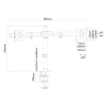 Newstar Βάση Γραφείου για 2 Οθόνες έως 27" (FPMA-DCB100DBLACK) FPMA-DCB100DBLACK - Image 3