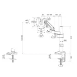 Neomounts Βάση Γραφείου Οθόνης έως 27" με Βραχίονα (DS70-750BL1) DS70-750BL1 - Image 5