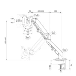 Neomounts Βάση Γραφείου Οθόνης έως 27" με Βραχίονα (DS70-700BL1) DS70-700BL1 - Image 8