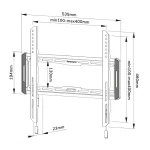Neomounts NEOWL30-550BL14 Βάση Τηλεόρασης Τοίχου έως 65" WL30-550BL14 - Image 7