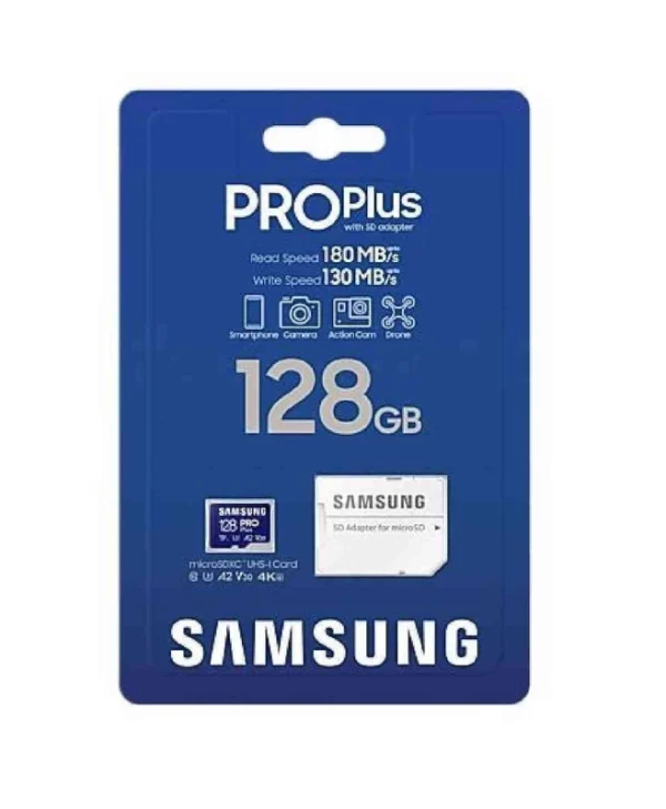 Samsung Pro Plus (2023) microSDXC 128GB U3 V30 A2 UHS-I με αντάπτορα