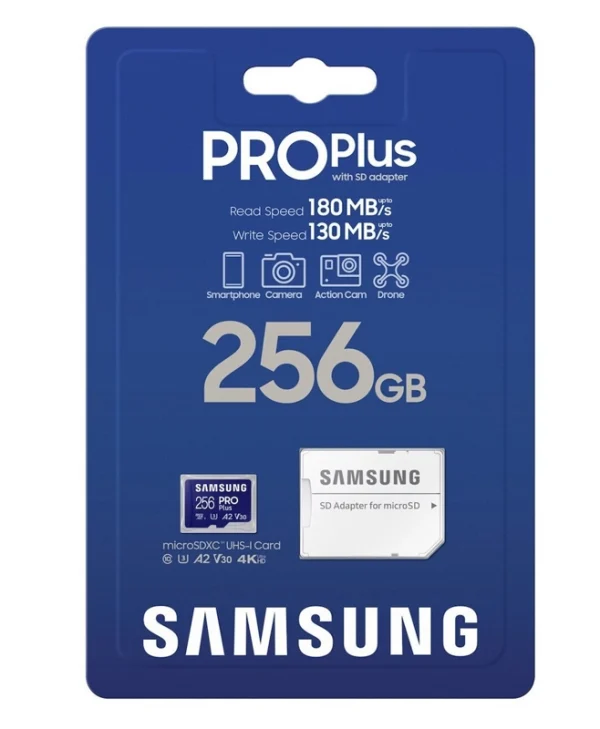 Samsung Pro Plus (2023) microSDXC 256GB U3 V30 A2 UHS-I με αντάπτορα