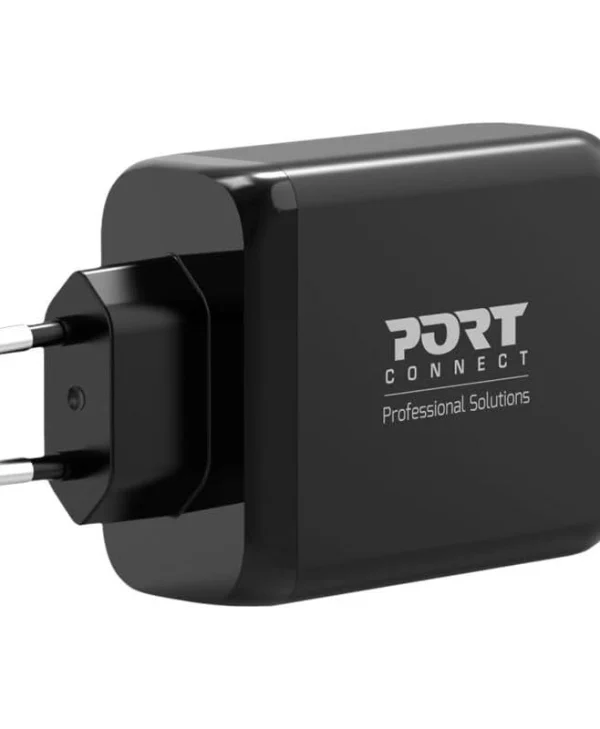 Port Designs Φορτιστής Χωρίς Καλώδιο GaN με Θύρα USB-A και 3 Θύρες USB-C 120W Μαύρος (900107-EU) 900107-EU