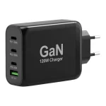 Port Designs Φορτιστής Χωρίς Καλώδιο GaN με Θύρα USB-A και 3 Θύρες USB-C 120W Μαύρος (900107-EU) 900107-EU - Image 4