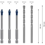 Bosch Σετ 5 Τρυπάνια με Κυλινδρικό Στέλεχος για Δομικά Υλικά, Γυαλί και Πλακίδια - Image 6