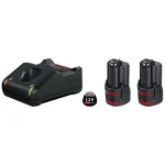 Bosch Σετ 2 Μπαταριών Εργαλείου Λιθίου 12V Χωρητικότητας 3Ah με Φορτιστή GAL 12V-40