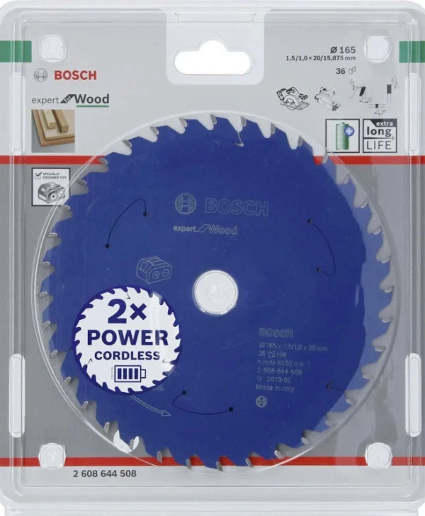 Bosch Saw Blade EX WO H Δίσκος Κοπής Ξύλου 165mm